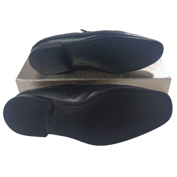 Men's Gucci Florence Black Leather Slip On Loafers Silver G Spell Out Logo - Picture 8 of 9